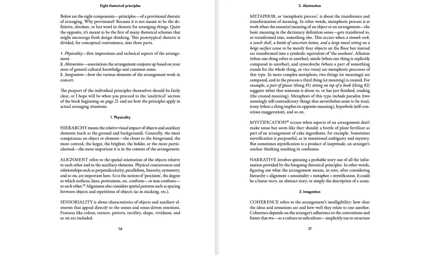 Arranging Things: A Rhetoric on Object Placement