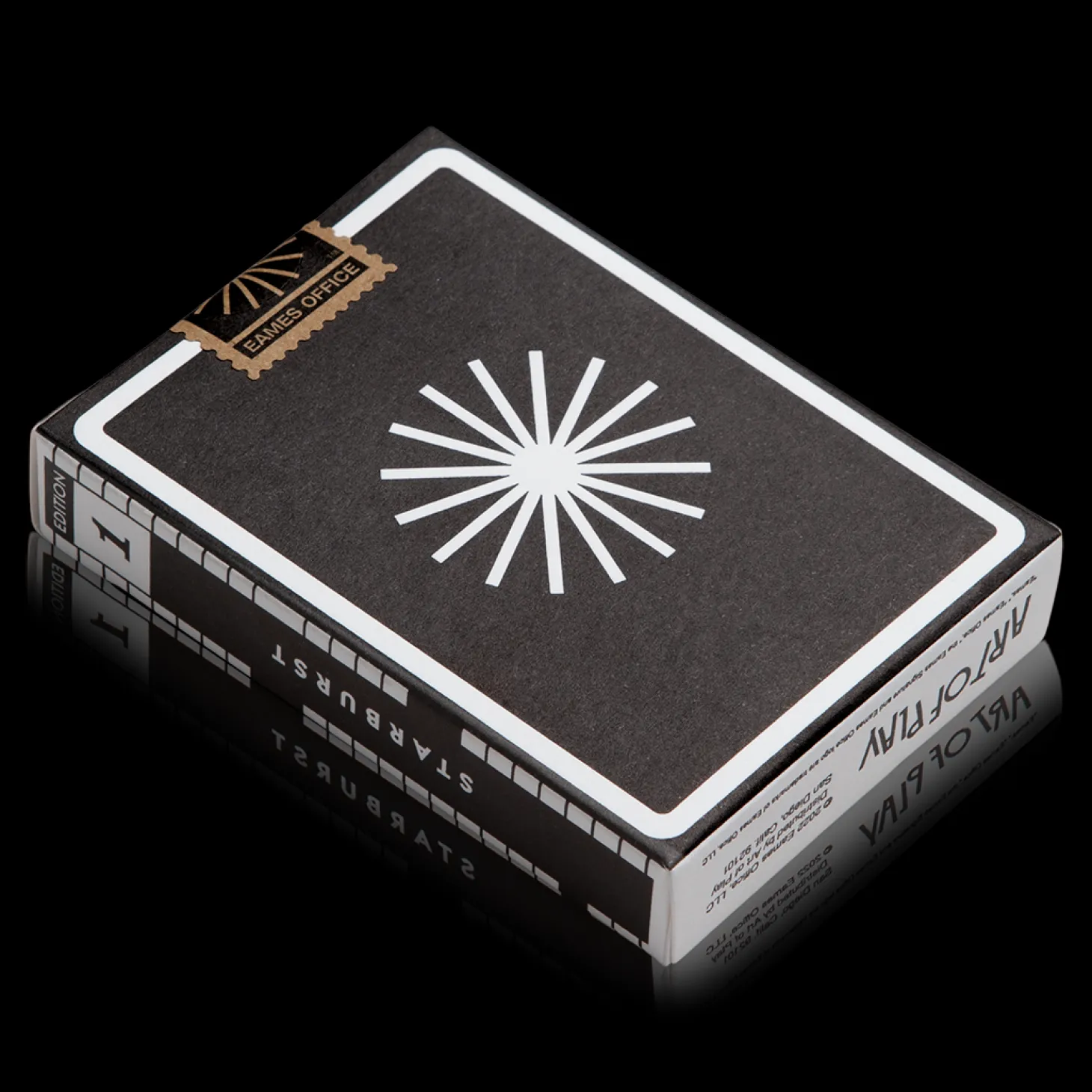 Eames "Starburst" Playing Cards, Black Edition