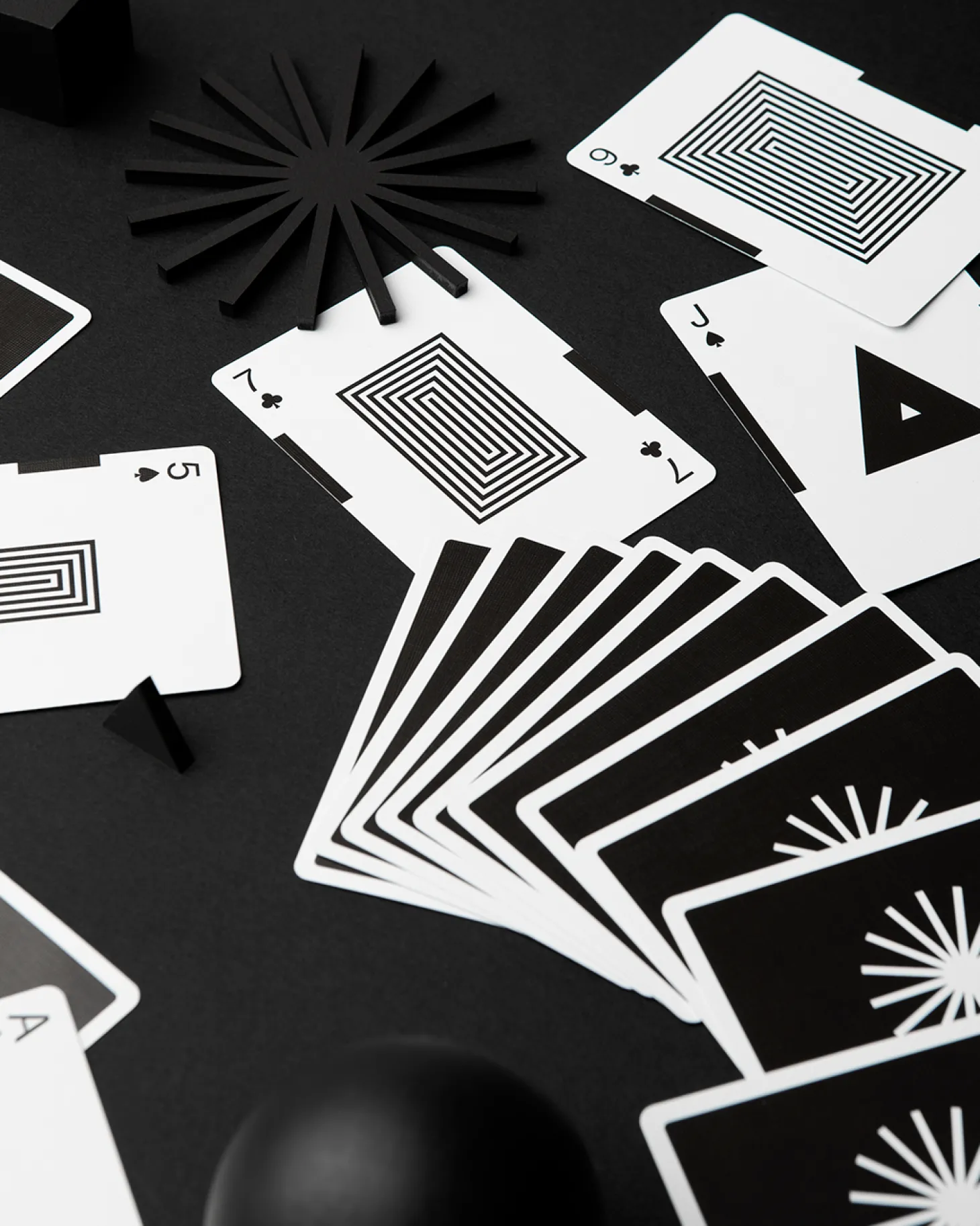 Eames "Starburst" Playing Cards, Black Edition