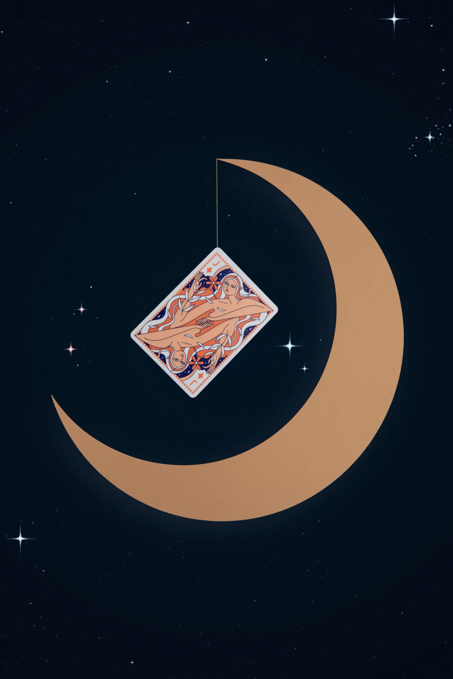 Lady Moon Playing Cards