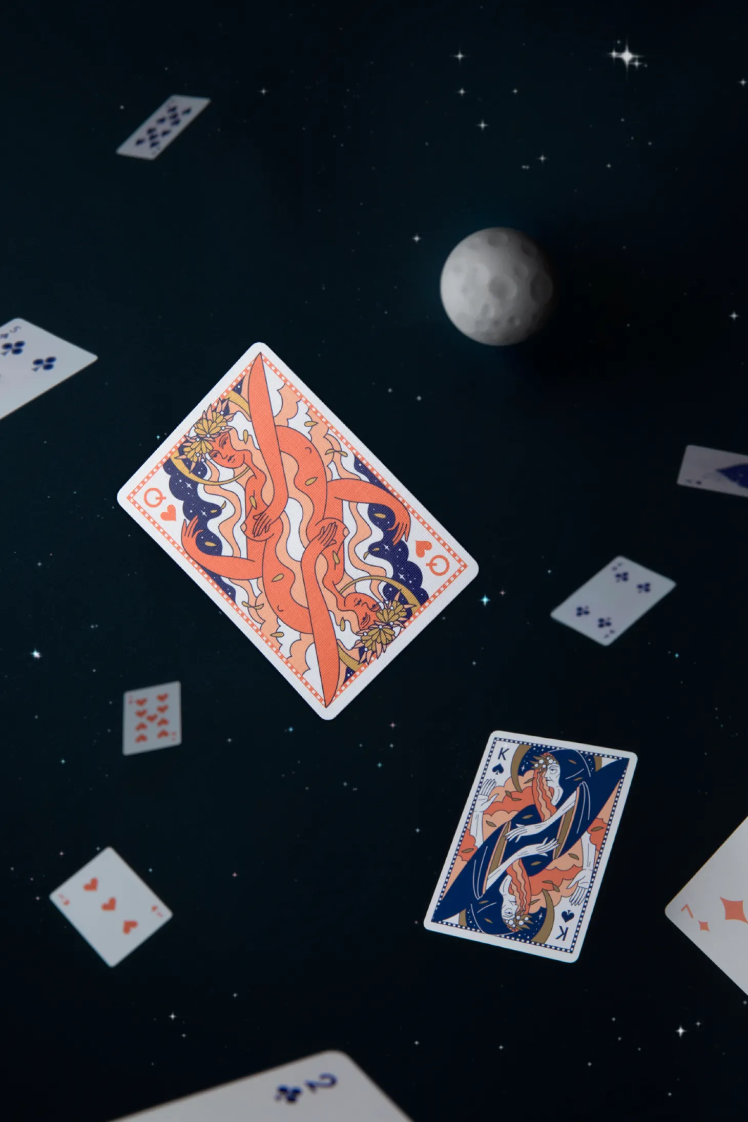 Lady Moon Playing Cards