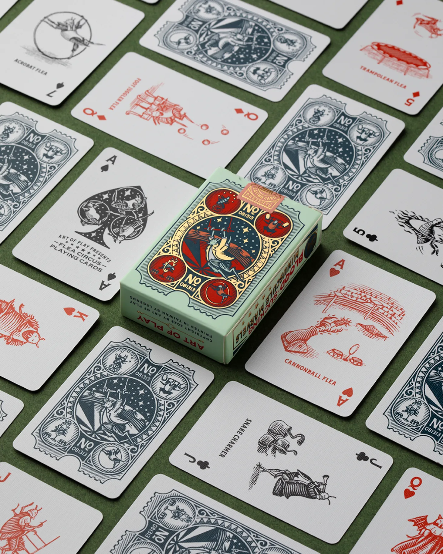 Mini "Flea Circus" Playing Cards